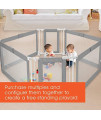 Summer Custom Fit Walk-Thru Extra Wide Baby Gate, Stylish Grey Mesh  30 Tall, Fits Openings up 65  87 (2 panels) or 87  141 (3 panels), Baby and Pet Gate for Doorways