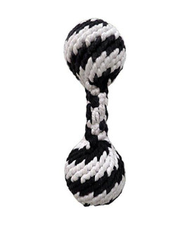 Scoochie Pet Products Super Scooch Braided Rope Squeaker Dumbbell Dog Toy, Large, 12-Inch