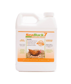 SeaBuck 7 Backyard Chicken & Bird Omega Egg Enhancement Supplement, 32 oz