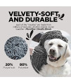 Soggy Doggy Super Shammy Grey One Size 31 x 14 Microfiber Chenille Dog Towel with Hand Pockets