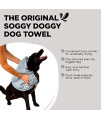 Soggy Doggy Super Shammy Grey One Size 31 x 14 Microfiber Chenille Dog Towel with Hand Pockets