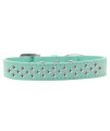 Mirage Pet Products Sprinkles Dog collar with clear crystals Size 12 Aqua