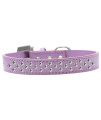 Mirage Pet Products Sprinkles Dog collar with clear crystals Size 14 Lavender