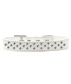 Mirage Pet Products Sprinkles Dog collar with clear crystals Size 12 White