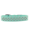 Mirage Pet Products Sprinkles Dog collar with AB crystals Size 12 Aqua