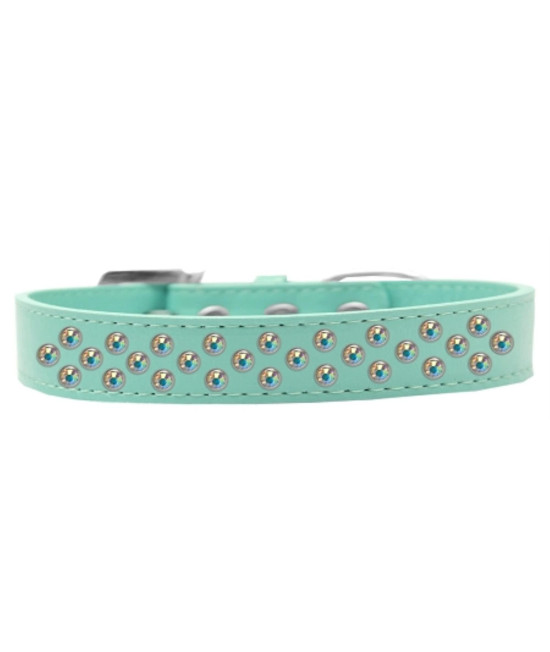 Mirage Pet Products Sprinkles Dog collar with AB crystals Size 14 Aqua