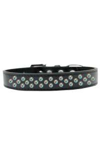 Mirage Pet Products Sprinkles Dog collar with AB crystals Size 20 Aqua