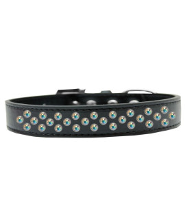 Mirage Pet Products Sprinkles Dog collar with AB crystals Size 12 Black