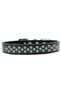 Mirage Pet Products Sprinkles Dog collar with AB crystals Size 18 Black