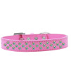 Mirage Pet Products Sprinkles Dog collar with AB crystals Size 14 Bright Pink