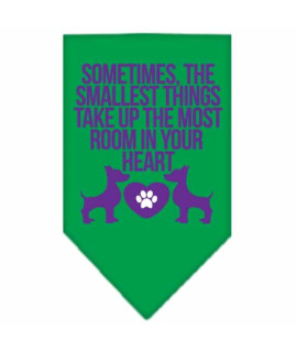 Mirage Pet Products Smallest Things Screen Print Bandana Large Emerald green
