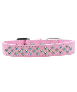 Mirage Pet Products Sprinkles Dog collar with AB crystals Size 12 Light Pink