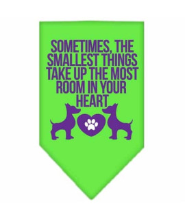 Mirage Pet Products Smallest Things Screen Print Bandana Large Lime green