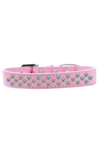Mirage Pet Products Sprinkles Dog collar with AB crystals Size 14 Light Pink