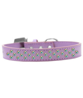 Mirage Pet Products Sprinkles Dog collar with AB crystals Size 18 Lavender