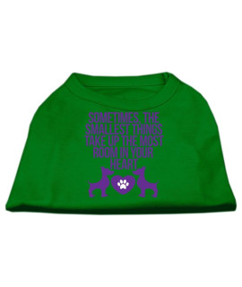 Mirage Pet Products Smallest Things Screen Print Dog Shirt Large green