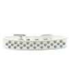 Mirage Pet Products Sprinkles Dog collar with AB crystals Size 14 White