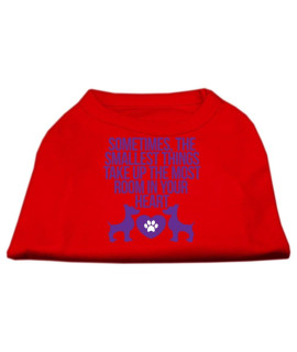 Mirage Pet Products Smallest Things Screen Print Dog Shirt Large Red