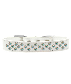 Mirage Pet Products Sprinkles Dog collar with AB crystals Size 18 White