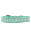 Mirage Pet Products Sprinkles Dog collar with Pearl and clear crystals Size 12 Aqua