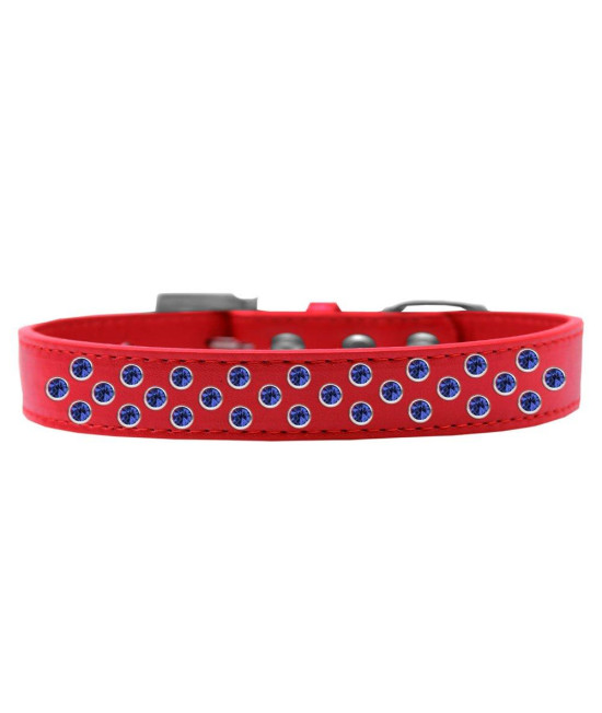 Mirage Pet Products Sprinkles Dog collar with Blue crystals Size 20 Black