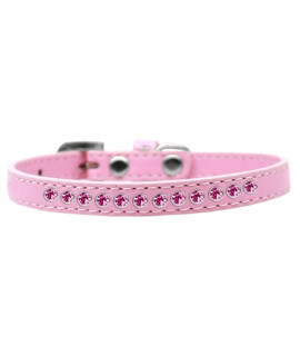 Mirage Pet Products Bright Pink crystal Light Pink Puppy Dog collar Size 14