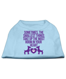 Mirage Pet Products Smallest Things Screen Print Dog Shirt Small Baby Blue