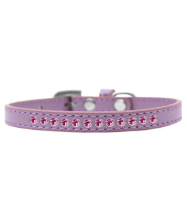Mirage Pet Products Bright Pink crystal Lavender Puppy Dog collar Size 12
