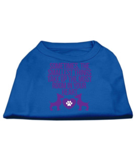 Mirage Pet Products Smallest Things Screen Print Dog Shirt Small Blue
