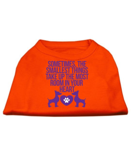 Mirage Pet Products Smallest Things Screen Print Dog Shirt Small Orange