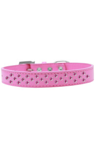 Mirage Pet Products Sprinkles Dog collar with Bright Pink crystals Size 18 Bright Pink