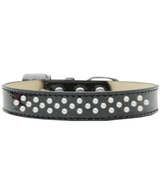 Mirage Pet Products Sprinkles Ice cream Dog collar with Pearls Size 12 Black