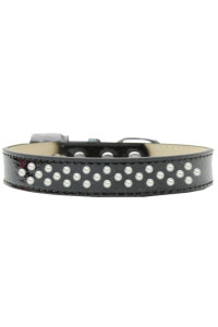 Mirage Pet Products Sprinkles Ice cream Dog collar with Pearls Size 14 Black