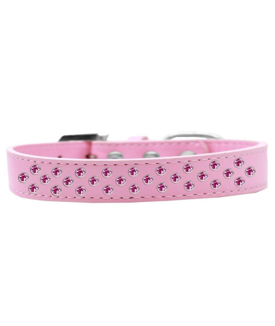 Mirage Pet Products Sprinkles Dog collar with Bright Pink crystals Size 18 Light Pink