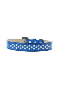 Mirage Pet Products Sprinkles Ice cream Dog collar with Pearls Size 12 Blue