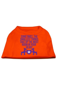 Mirage Pet Products Smallest Things Screen Print Dog Shirt X-Small Orange