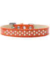 Mirage Pet Products Sprinkles Ice cream Dog collar with Pearls Size 12 Orange