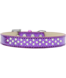 Mirage Pet Products Sprinkles Ice cream Dog collar with Pearls Size 12 Purple