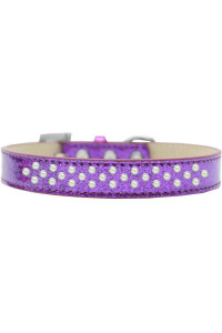 Mirage Pet Products Sprinkles Ice cream Dog collar with Pearls Size 16 Purple