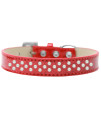 Mirage Pet Products Sprinkles Ice cream Dog collar with Pearls Size 18 Red