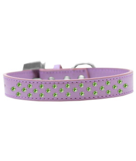 Mirage Pet Products Sprinkles Dog collar with Lime green crystals Size 20 Bright Pink