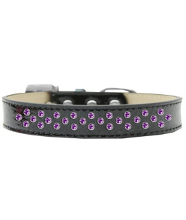Mirage Pet Products Sprinkles Ice cream Dog collar with Purple crystals Size 12 Black