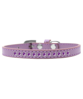 Mirage Pet Products Purple crystal Lavender Puppy Dog collar Size 16