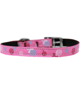 Mirage Pet Products Lollipops Nylon Dog collar with classic Buckle 38 Pink Size 14
