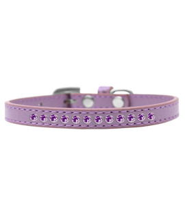 Mirage Pet Products Purple crystal Lavender Puppy Dog collar Size 8