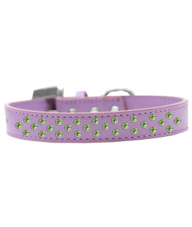 Mirage Pet Products Sprinkles Dog collar with Lime green crystals Size 12 Lavender