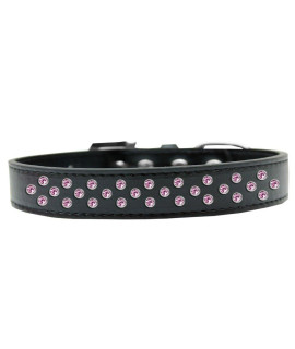 Mirage Pet Products Sprinkles Dog collar with Light Pink crystals Size 20 Aqua