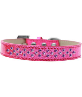 Mirage Pet Products Sprinkles Ice cream Dog collar with Purple crystals Size 14 Pink