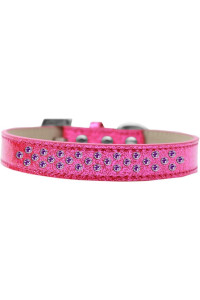 Mirage Pet Products Sprinkles Ice cream Dog collar with Purple crystals Size 18 Pink