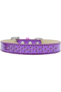 Mirage Pet Products Sprinkles Ice cream Dog collar with Purple crystals Size 12 Purple